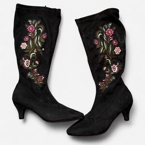 Vintage boho knee high boots
